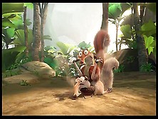 Scrat And Scratte Fight In A Sexy Way