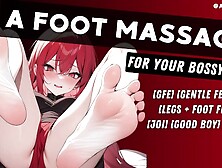 [F4M] A Foot Massage For Your Bossy girlfriend | Soft Femdom ASMR Audio Roleplay