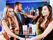 Horny American Babes Kat And Morgan Fuck In Wild Ffm Threesome