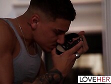 Latin babe Chick Vanessa Sky Gives Footjob To Slutty Dick