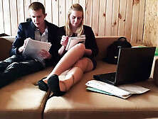 SweetAndFlow Helps Blonde Teen With Homework Then Fucks Her Tight Pussy