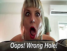 Omg! That’S My Butt-Hole! Stuck Stepmom Gets Surprise Anal Fuck