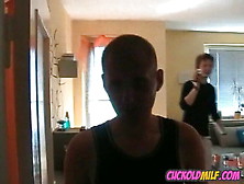 Cuckolding Milf With 3 Nerds – Sissy Husband Is Watching