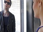 Jade Amber and her boyfriend sneaks into a hot fuck sesh