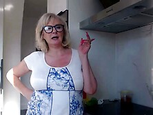Mature Blonde Granny Sammie Sparks Licks Cock Clean