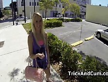 Blonde Roxy sucks and fucks cock in POV style