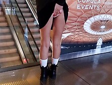 Horny extreme teeny Showing behind in Shopping Centre Public
