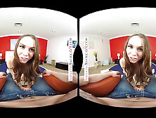 Wife's friend Aidra Fox rides cock in Virtual Reality