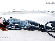 chinese latex catsuit skank bondage in sleeppack
