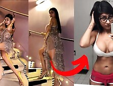 Beautiful Mia Khalifa Gets Pussy Ravaged In Spitroast Threeway