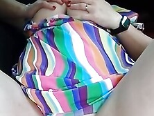 Huhe tits bbw masturbating in car