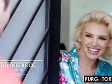 Gorgeous busty blonde MILF Charli Phoenix fucks her husband's friend - cheating reality sex