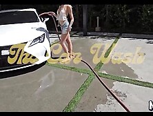 Car Wash Sex With Petite Blonde Dylan Moore