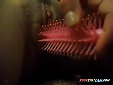 Young French Masturb whith brush