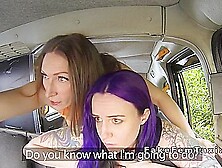 Tattooed Babes Had Lesbian Sex In Cab