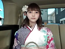 Voyeur enormous boobs G cup 20-year-mature on the way home from coming-of-age ceremony one