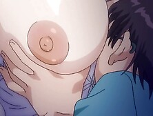 Full-Bosomed Anime Girl Teases That Horny Man With Big Tits