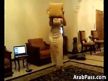 Shy Arab Woman Dancing Around