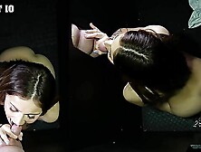 Sterling gives an incredible blowjob through the gloryhole.