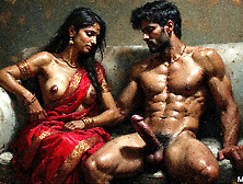 Indian bhabhi threesome sex with her husband's boss