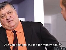 Daddy4K.  Lack Of Cash Causes Guy To Permit Rich Dad Fuck His Sexy Girlfriend