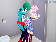 Mina Ashido And Izuku Midoriya Have Deep Sex