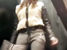 Fashionable girl buying new clothes