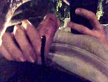 Horny Night Walk.  Thick Cock Flashing & Cumming On Public