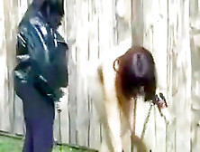 Mistress makes slave work