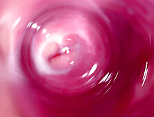 Camera inside my tight creamy pussy,  Internal view of my horny vagina