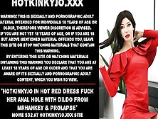 Hotkinkyjo Into Beauty Red Dress Plowed Her Anal Hole With Toy