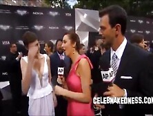 Celeb Anne Hathaway Pokers At The Dark Knight Premiere