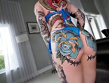 Tattooed Red Head Loveless Gets Drilled and Folded by Large Dong JMac