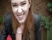 On my thick cock in the forest