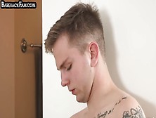 Stepbrother Jerks Off Cock To Stepbrother Who Is Taking A Shower