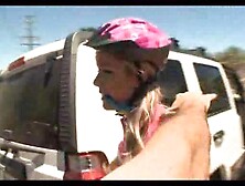 Tight Kara mountain biking pussy