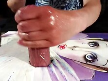 To Make Art With Cock Milking - Cumshot Handjob