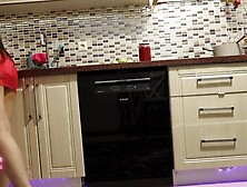 Attractive cute skank is cooking in the kitchen part 27