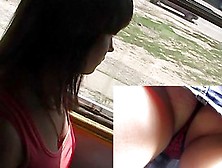 Wistful Legal Age Teenager's Upskirt Movie Scene