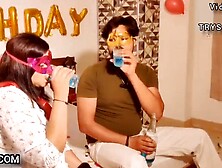 Indian Real Husband Wife Hardcore Sex On Birthday Party Hindi Talk Sex