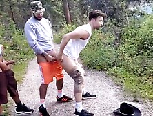 Gay Hikers Romeo Davis,  Drake Masters & Drew Dixon Are Fucking In The Woods