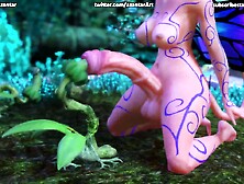 Butterfly Futa Fucks A Plant With Her Huge Dick