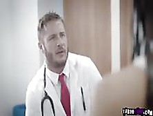 Tiny Ebony Teen Examined By A Hot Doctor