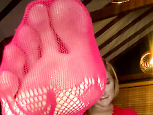 Paige Turnah No Knickers Fishnet Foot Tease While I Fantasise Ab