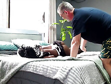 Sexy Petite Ebony Maid Has An Awesome Orgasm From Riding Boss Face