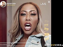Thrilling XXX interracial threesome with ebony Moriah Mills and blonde Nicolette Shea