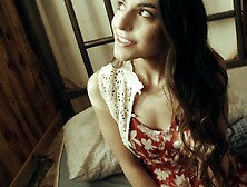 Gorgeous vixen Arielle Faye wants to feel a cock between her legs