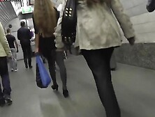 Amazing nylons and straps upskirt
