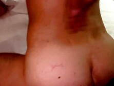 POV Large Ebony Rod Making White Hunk Cream All Over His Knob