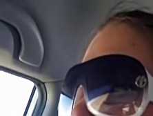 Cute bitch sucked me off in the car